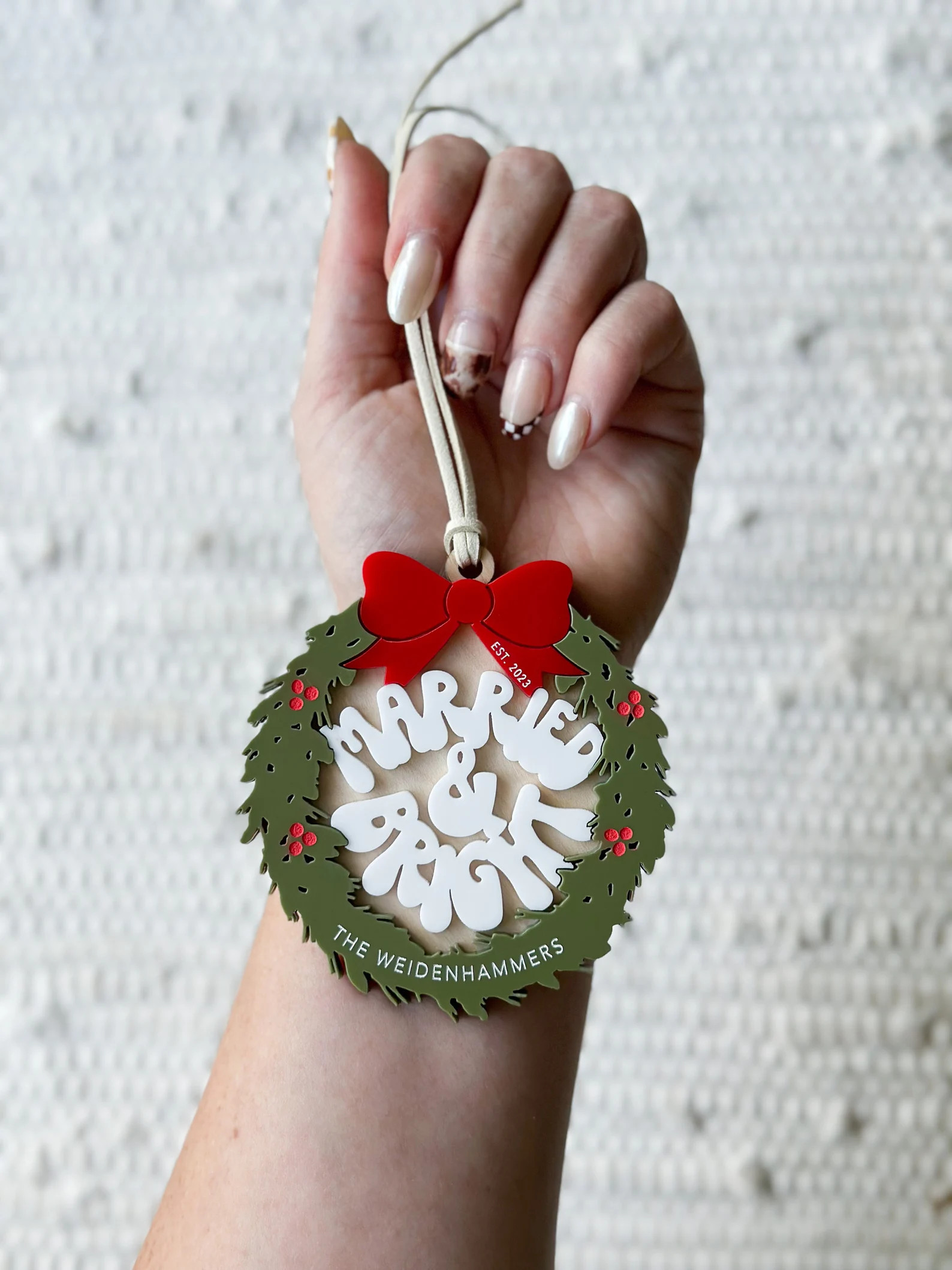 Married & Bright Christmas Ornament Our First Christmas - Etsy | Etsy (US)