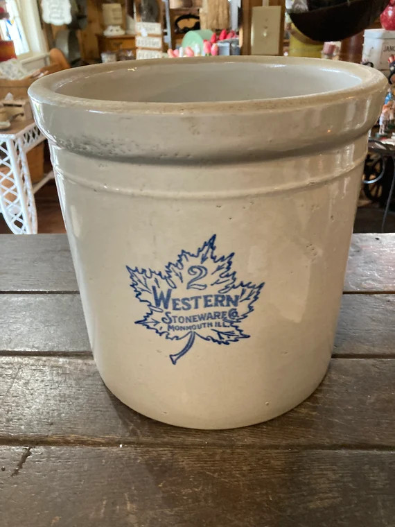 Rare antique double stamped hand painted cobalt 2 gallon crock | Etsy | Etsy (US)