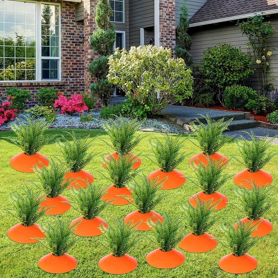 18 Set Easter Carrots Yard Decorations DIY Carrots Yard Sign Stakes Easter Plastic Outdoor Decora... | Amazon (US)
