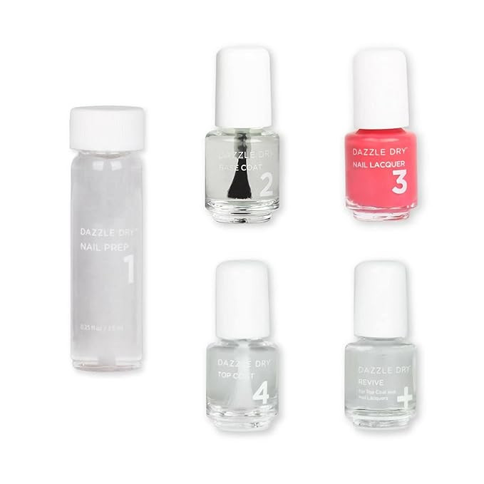 Dazzle Dry Mini Kit 4 Step System - Carnival Coral, a bright, punchy full coverage coral. Full co... | Amazon (US)