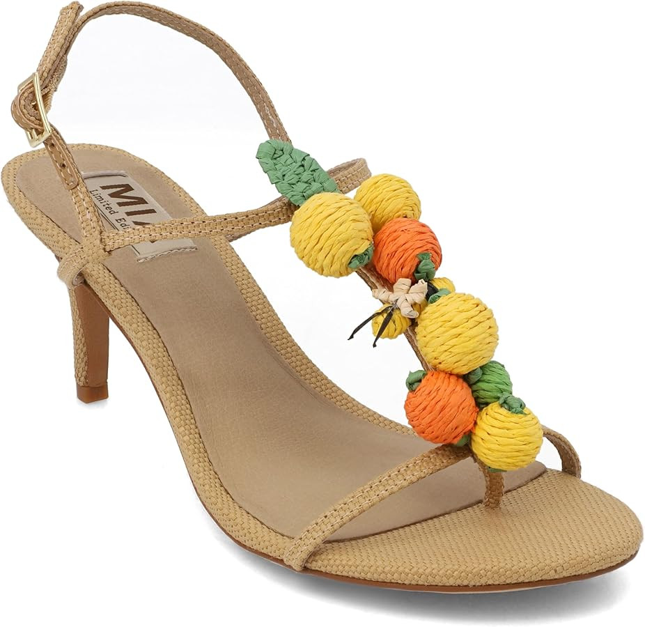 MIA Women’s Zabel Raffia Slingback Heeled Sandals | Amazon (US)