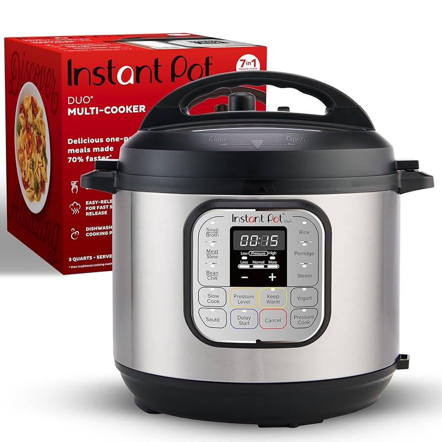 Instant Pot Duo 7-in-1 Mini Electric Pressure Cooker, Slow Rice Cooker, Steamer, Sauté, Yogurt M... | Amazon (US)