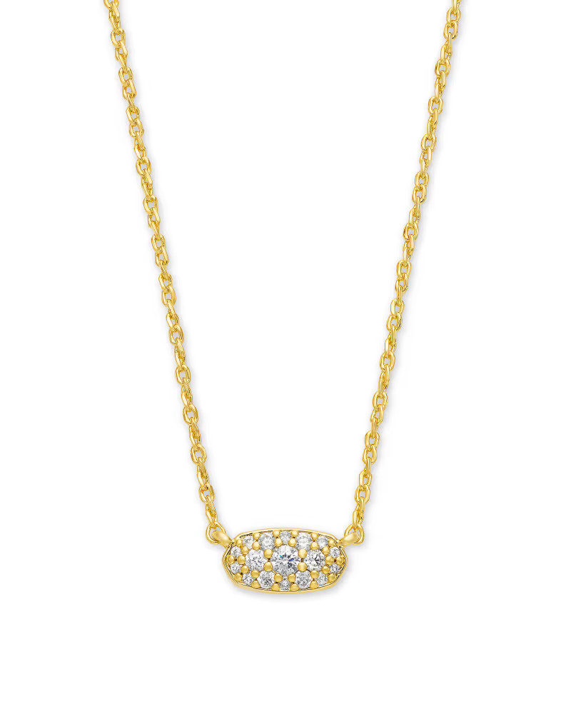Grayson Gold Pendant Necklace in White Crystal | Kendra Scott | Kendra Scott
