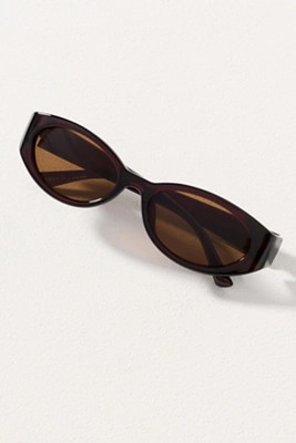 Reality Eyewear Slim Wrapped Oval Sunglasses | Anthropologie (US)