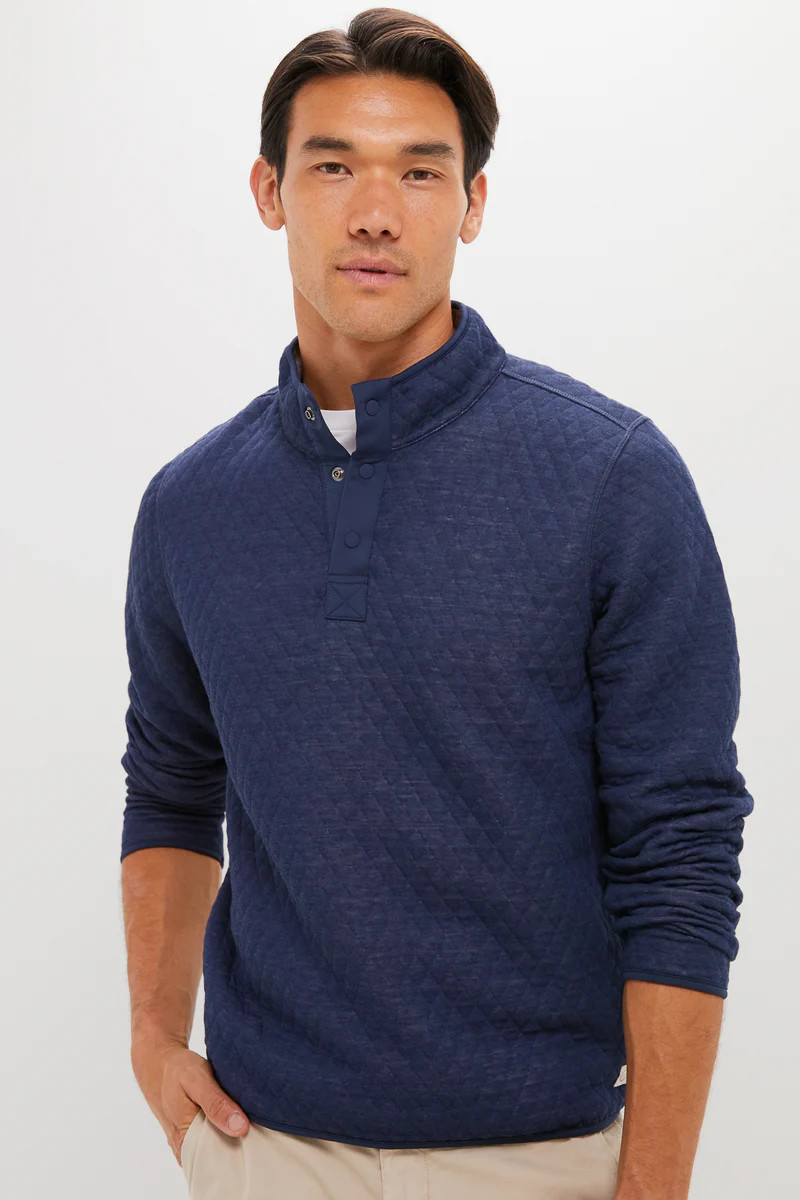 Navy Oat Corbet Reversible Pullover | Tuckernuck (US)