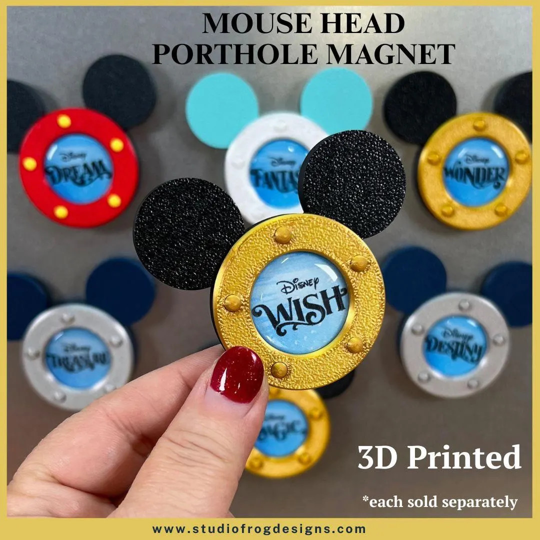 Mouse Head Porthole Magnet | Fish Extender | Cruise Ship Magnet | Gift Exchange | Fridge Magnet |... | Etsy (US)