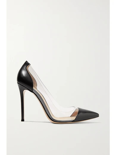 Gianvito Rossi - Plexi 100 Leather And Pvc Pumps - Black | NET-A-PORTER (US)
