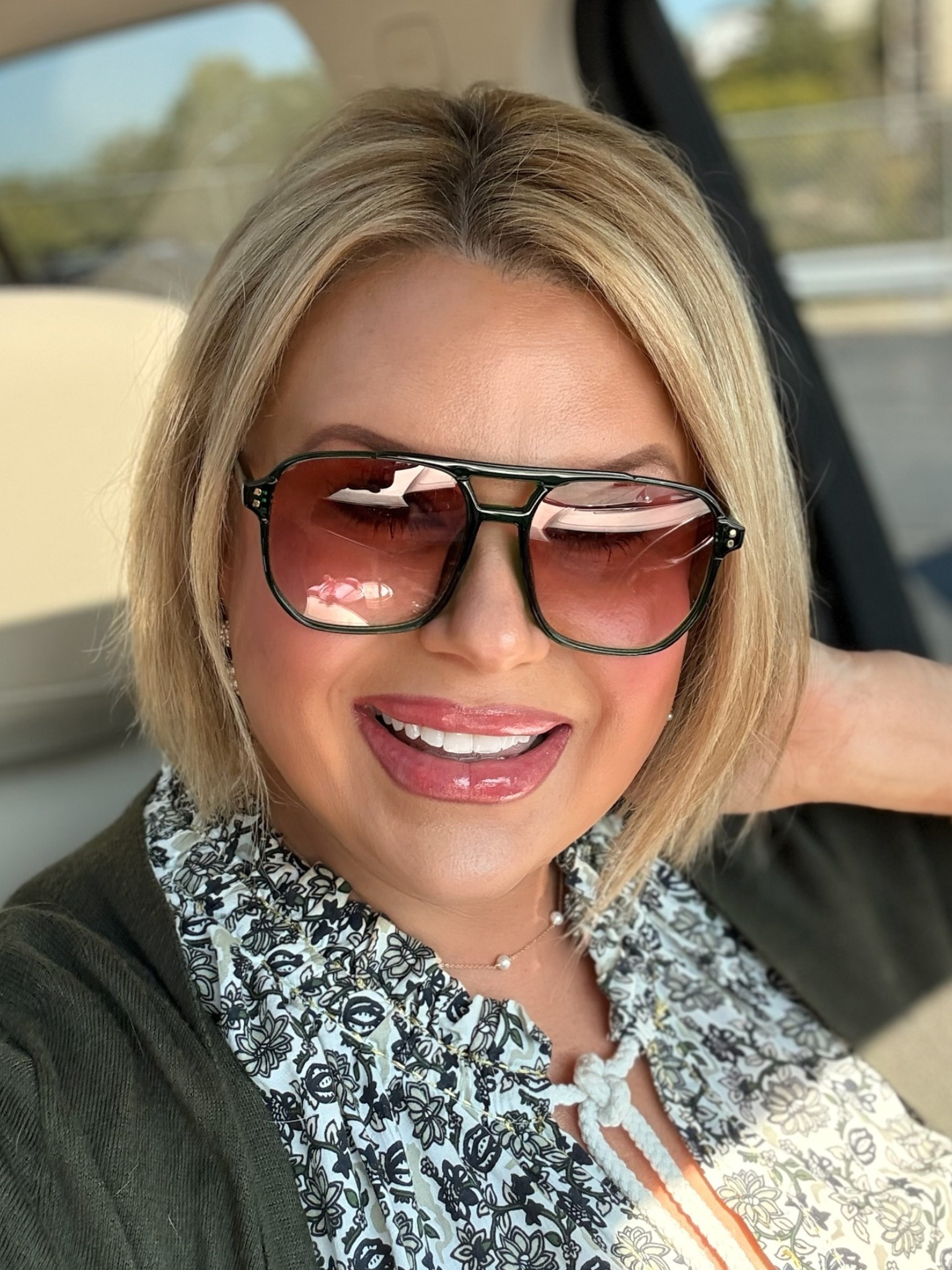 Absolutely obsessed with these green retro sunglasses. They are light as a feather and add style to any outfit.

#LTKOver40 #LTKFindsUnder50 #LTKPlusSize