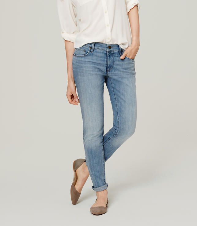 Relaxed Skinny Jeans in Monarch Blue Wash | Loft