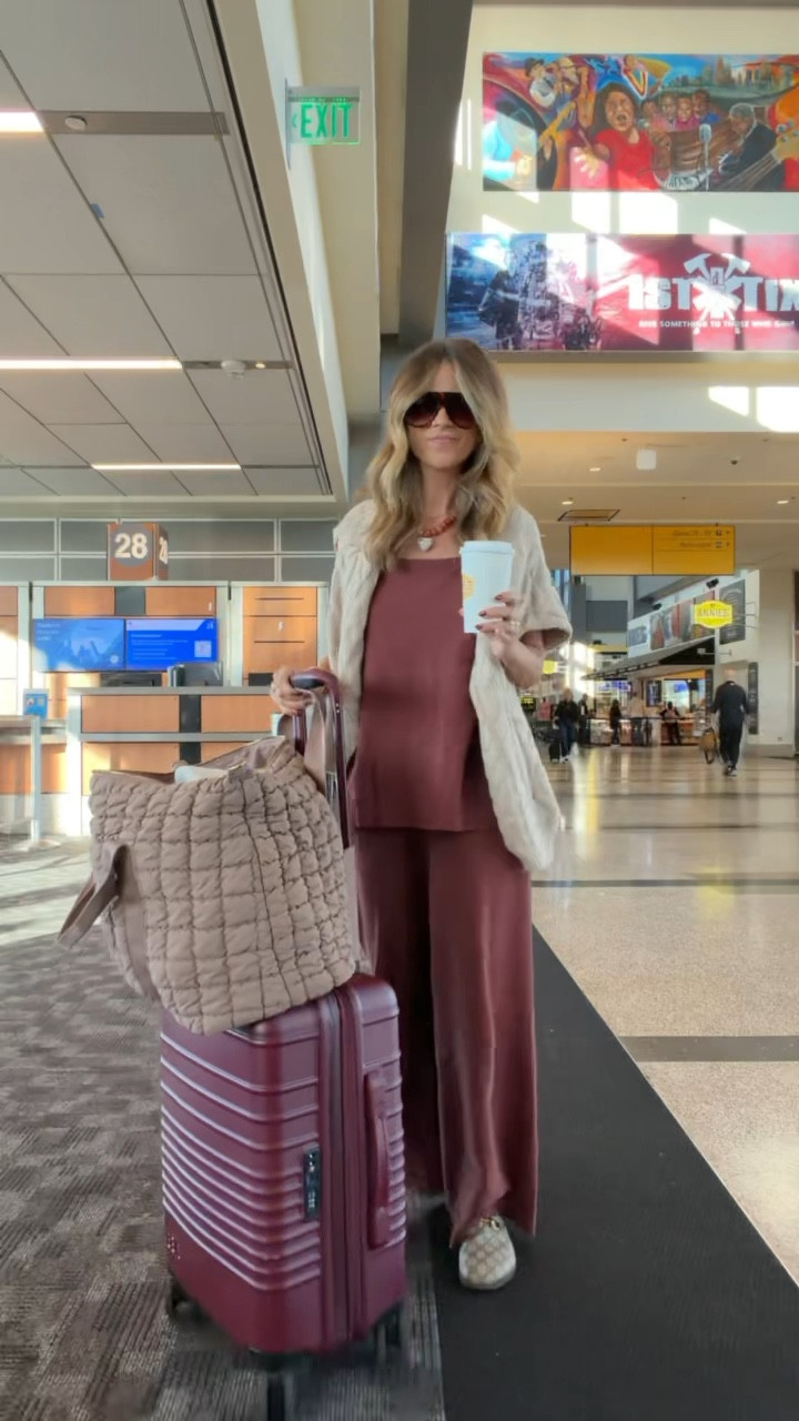 Headed to Cabo for my 40th birthday trip with some of my best friends!

Travel outfit linked here!
Amazon set size small
Amazon sweater size small
Gucci clogs Beis luggage
Target duffle bag
Amazons sunglasses

#LTKootd #LTKStyleTip #LTKTravel