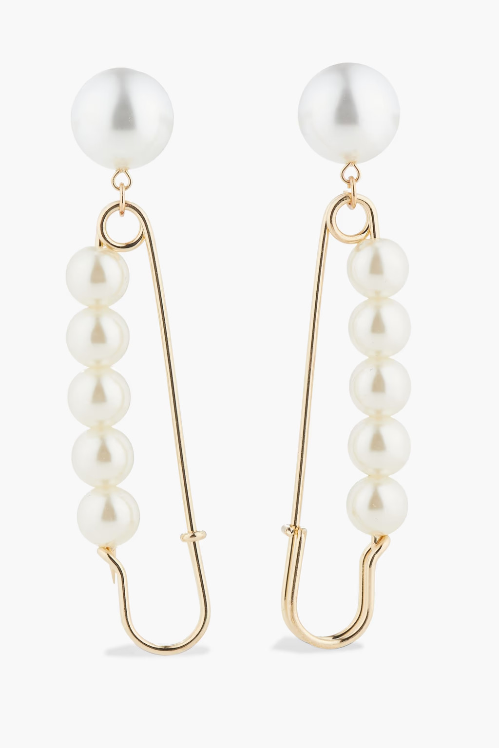 18-karat gold-plated faux pearls earrings | The Outnet (US and CA)