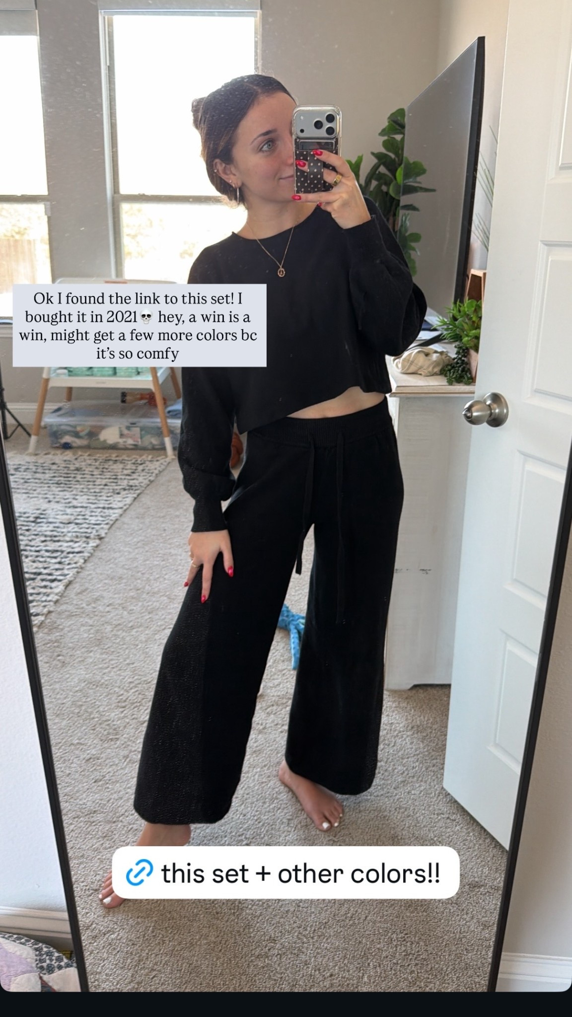 I bought this set five years ago, and I’m still wearing it because it is so comfy! Now I’m kind of convincing myself to get new colors in it ￼

#LTKdayinmylife #LTKootd #LTKmomlife