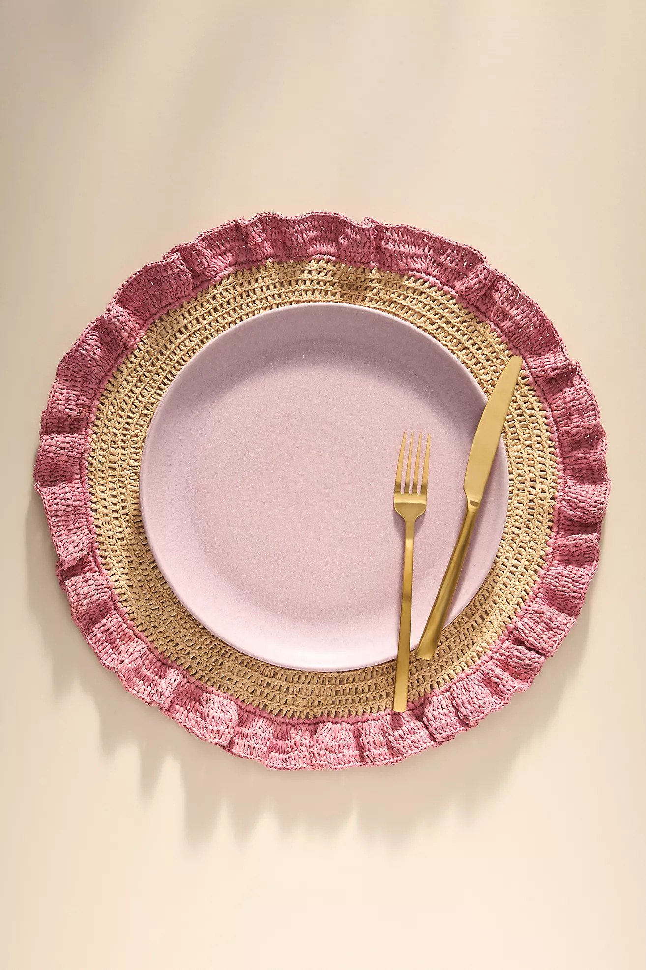 Payton James Handwoven Ruffle Placemat | Anthropologie (US)