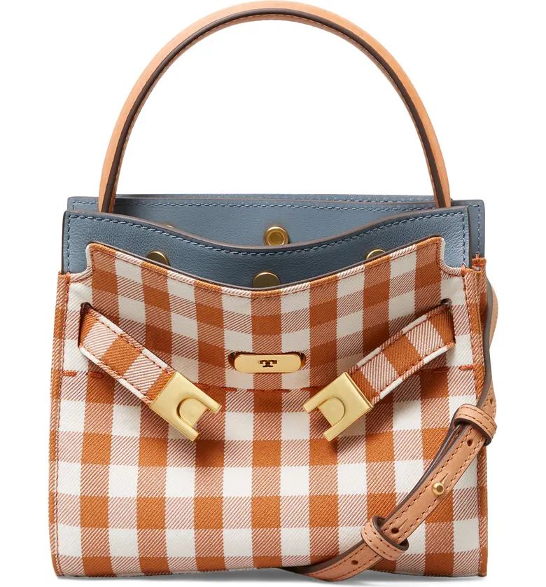 Tory Burch Petite Lee Radziwill Gingham Double Shoulder Bag | Nordstrom | Nordstrom