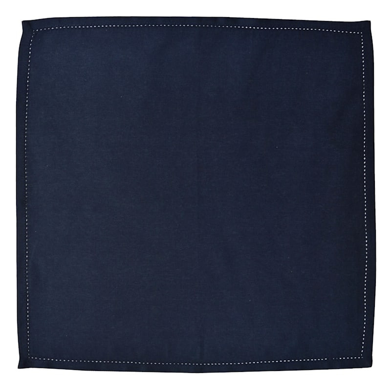 Set of 8 Navy Blue Cloth Napkins | At Home