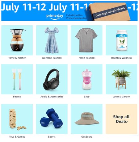 Happy #PrimeDay!  These are the top 11 categories for the big sale this year and I’ve listed many of my favorite deals! #bigsale #amazonprime

#LTKxPrimeDay #LTKFind