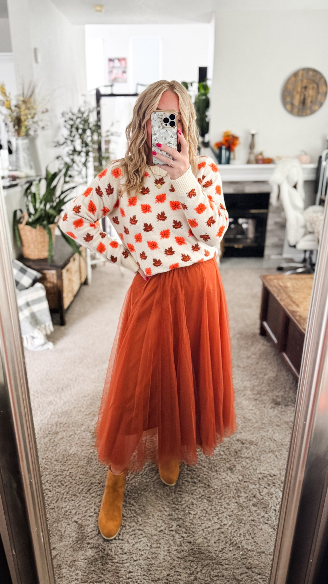 Fall outfit idea — orange leaf sweater, tulle skirt, and ankle boots. Everything fits tts





Amazon outfits, fall outfit inspo, outfit ideas, casual outfits amazon, amazon outfits every day, outfit ideas 2026, fall outfits, fall outfits Amazon, midsize fall outfit inspo, petite outfits for fall, Amazon fall fashion, casual fall style, trending fall fashion, September outfit ideas,

#LTKootd #LTKSeasonal #LTKPetite