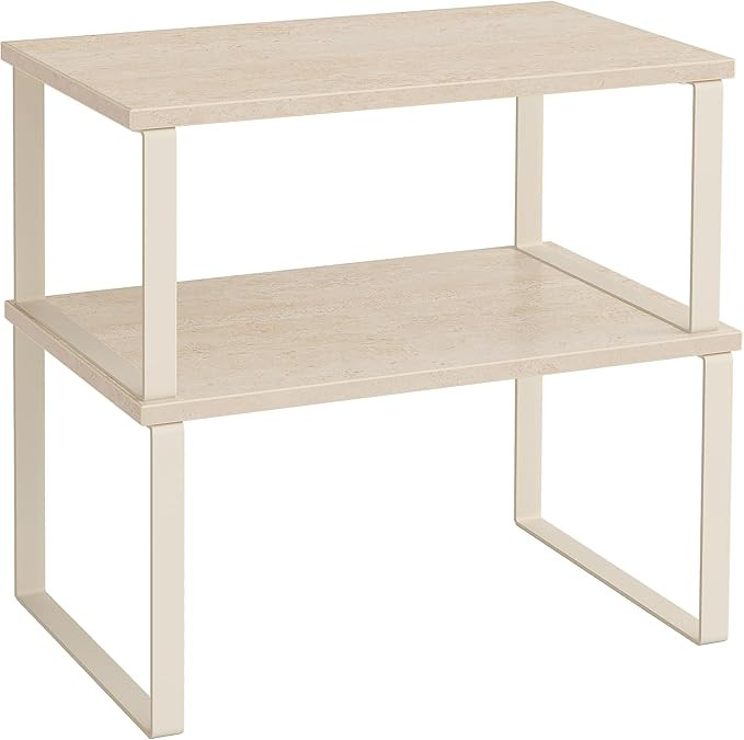 SONGMICS Cabinet Organizer Shelf, Set of 2 Kitchen Counter Shelves, Kitchen Storage, Spice Rack, ... | Amazon (US)