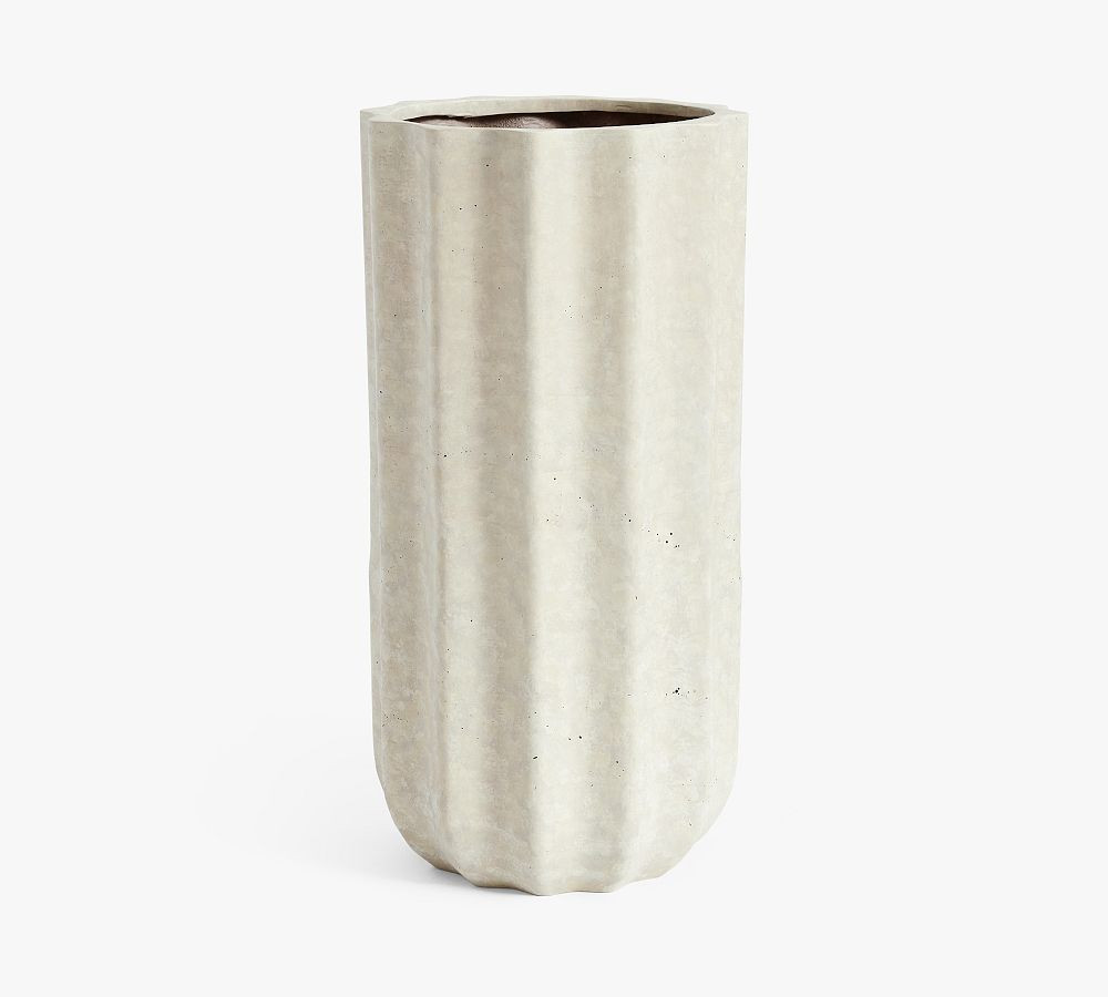 Modern Rustic Fluted Outdoor Planters | Pottery Barn (US)
