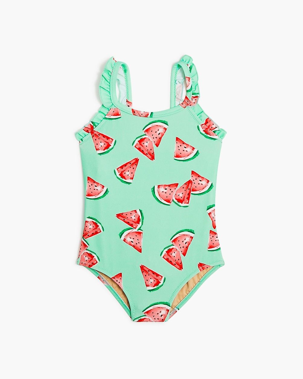 Girls' watermelon ruffle one-piece swimsuit | J.Crew Factory