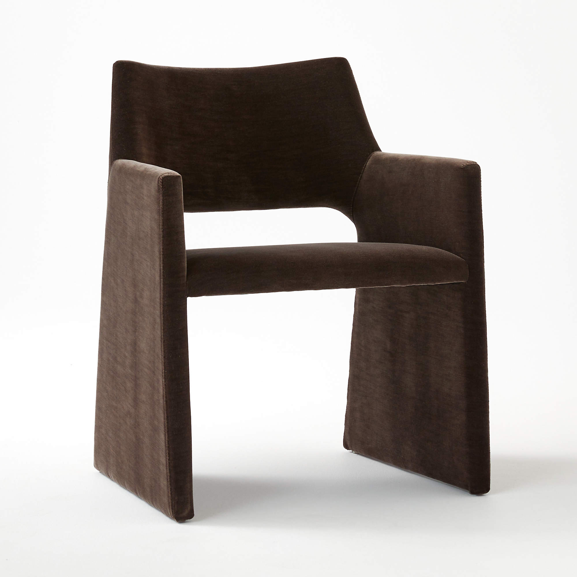 Foley Mink Velvet Dining Armchair + Reviews | CB2 | CB2