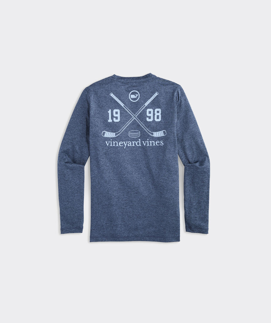 Boys' vineyard vines Hockey Long-Sleeve Harbor Performance Tee | vineyard vines