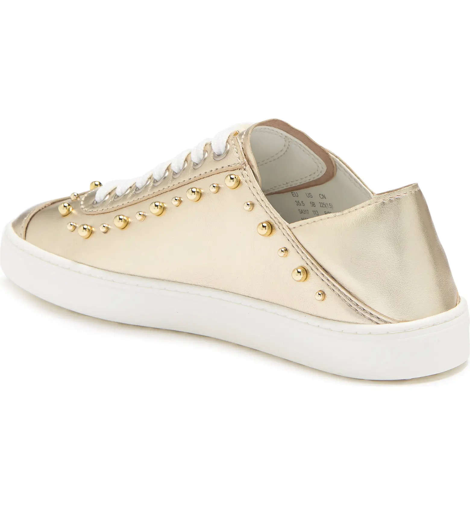 Stuart Weitzman Studded Lace-Up Fashion Sneaker | Nordstromrack | Nordstrom Rack