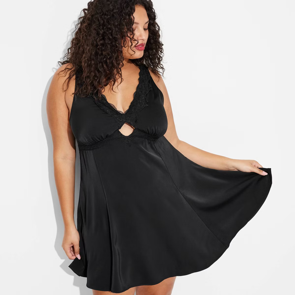 Women's Lace Trim Mini Slip Holiday Dress - Wild Fable™ | Target