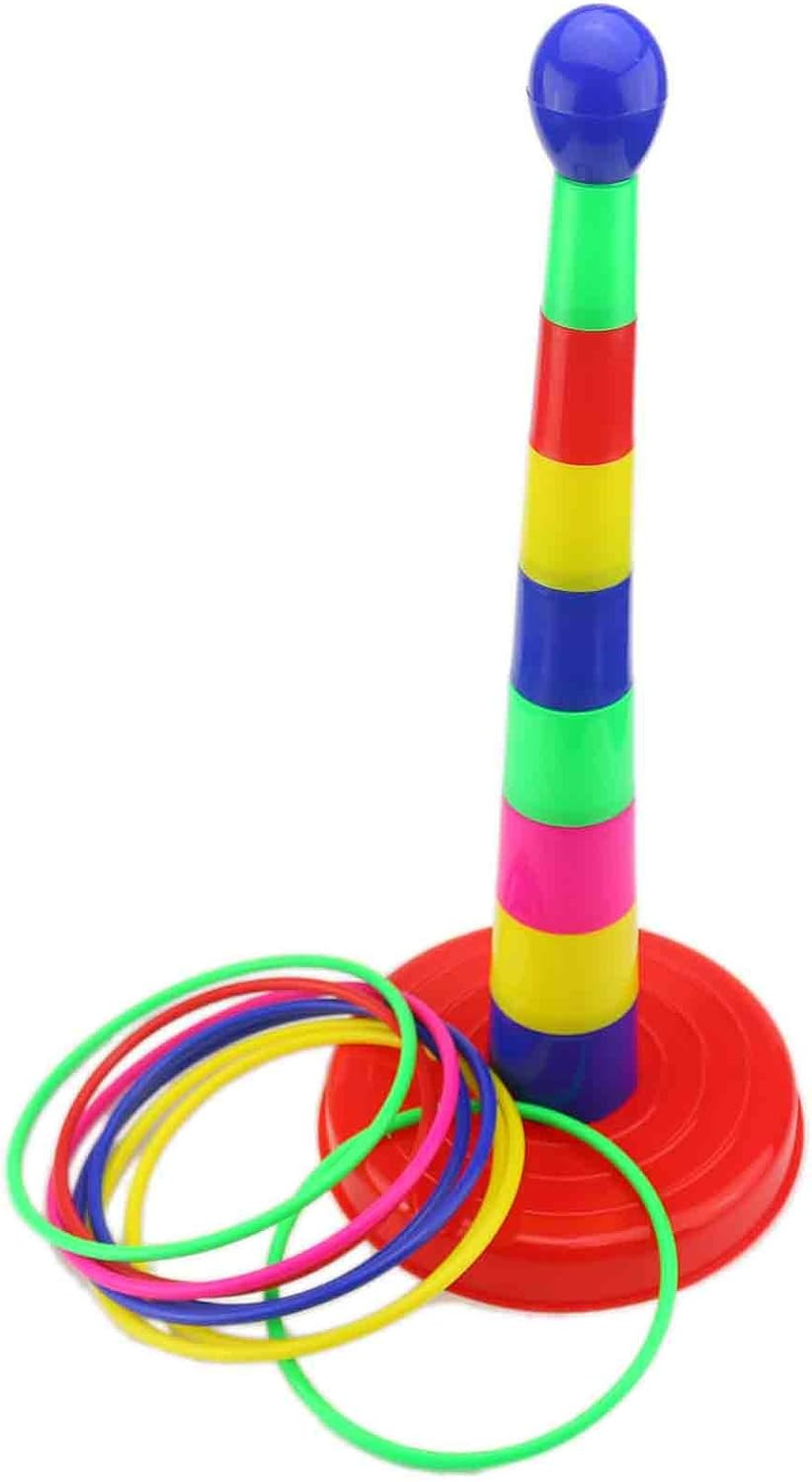 Ogrmar 18" Colorful Plastic Sport Ring Toss Game Set for Kids | Amazon (US)