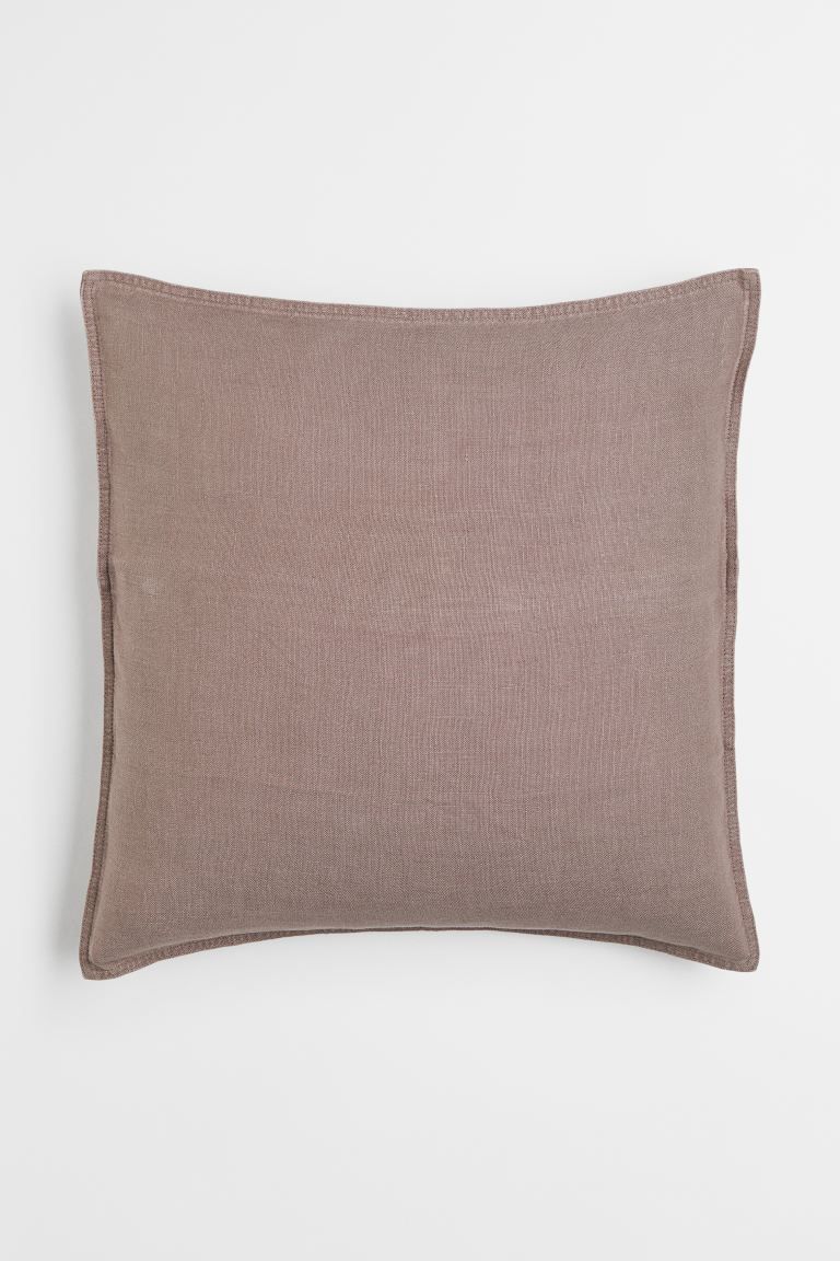 Premium SelectionCushion cover in washed linen with a concealed zip.CompositionLinen 100%Art. No.... | H&M (US)