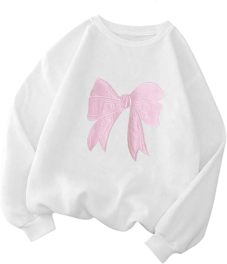 Floerns Women's Letter Graphic Print Long Sleeve Sweatshirt Pullover Tops | Amazon (US)