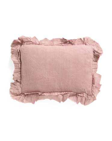 16x24 Linen Pillow With Ruffle Edges | Home | Marshalls | Marshalls