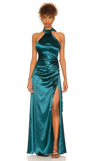 Kendall Gown in Dark Jade Green | Revolve Clothing (Global)