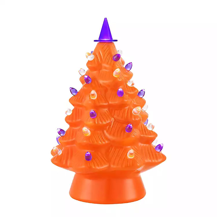 Orange Nostalgic LED Halloween Tree | Kirkland's Home