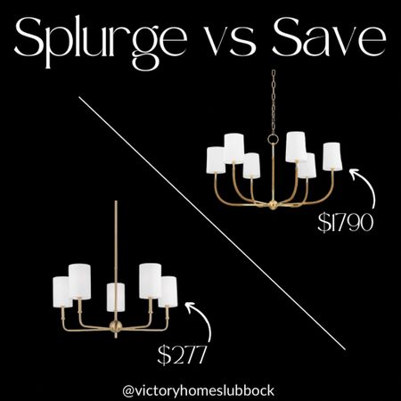 Splurge vs Save, chandelier, lighting

#LTKSale #LTKFind #LTKhome