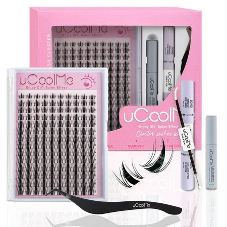 uCoolMe Lashes Fairy Lashes Cluster C Curl 140 Pcs Individual Lash Clusters False Eyelashes Extension Natural Look Beginner Friendly Bond Seal Remover Ultra-Thin Band Makeup 8-18mm Manga Anime | Walmart (US)