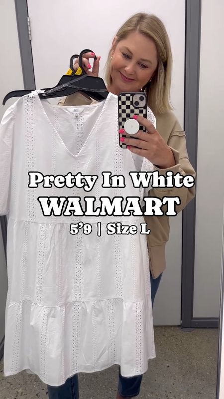 Affordable white dresses from Walmart. Fit is true!

#LTKFindsUnder50 #LTKMidsize #LTKStyleTip