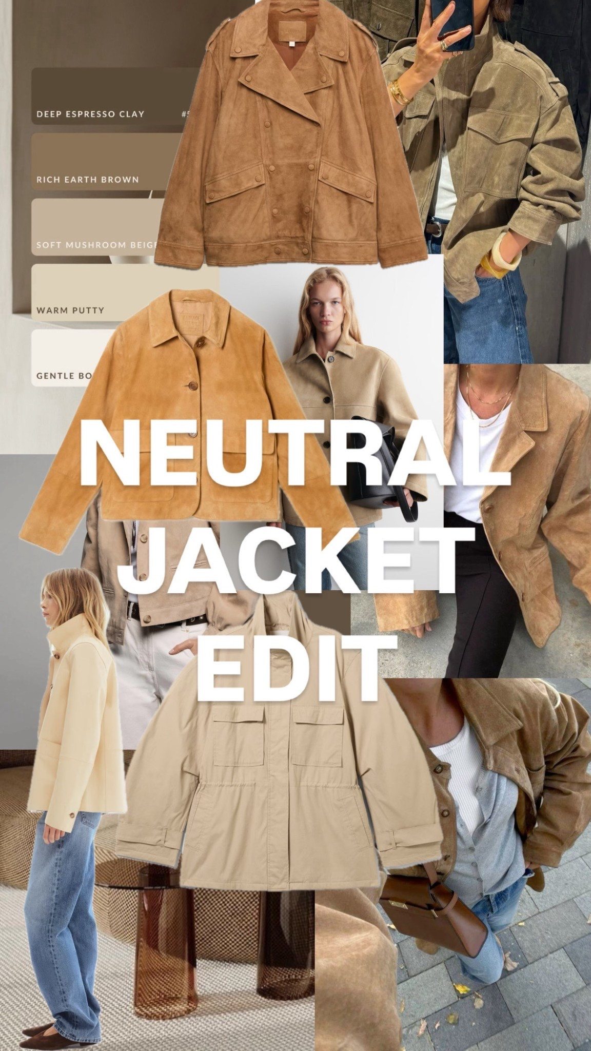 Neutral jacket 
Suede jacket 
Suedette jacket 
Spring jackets 
Spring coats 

#LTKuk #LTKspring #LTKstyletip