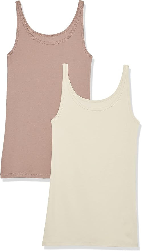 Amazon Essentials Women's Slim-Fit Thin Strap Tank, Pack of 2 | Amazon (US)