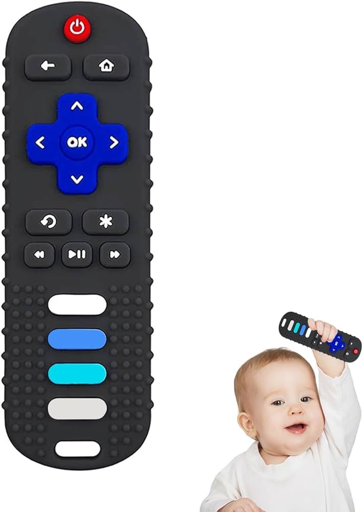 Babay Teething Toys,Reomte Teether Toys, Silicone Chew Toy for Babies 18+ Months, Remote Control ... | Amazon (US)