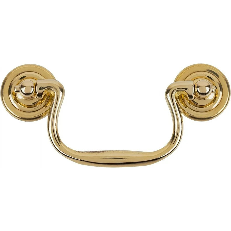 Plain Cast Brass Swan Neck Drawer Bail Pull Handle | Centers: 3 1/2" | Antique Cabinet, Vintage C... | Walmart (US)