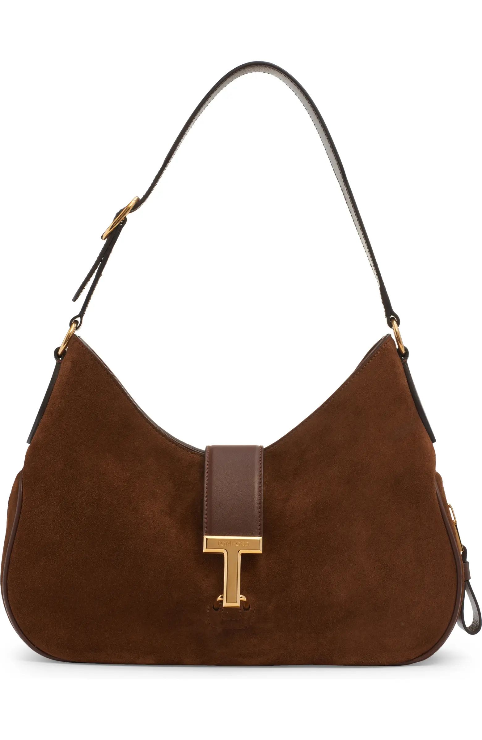 TOM FORD Monarch Medium Suede Hobo Bag | Nordstrom | Nordstrom