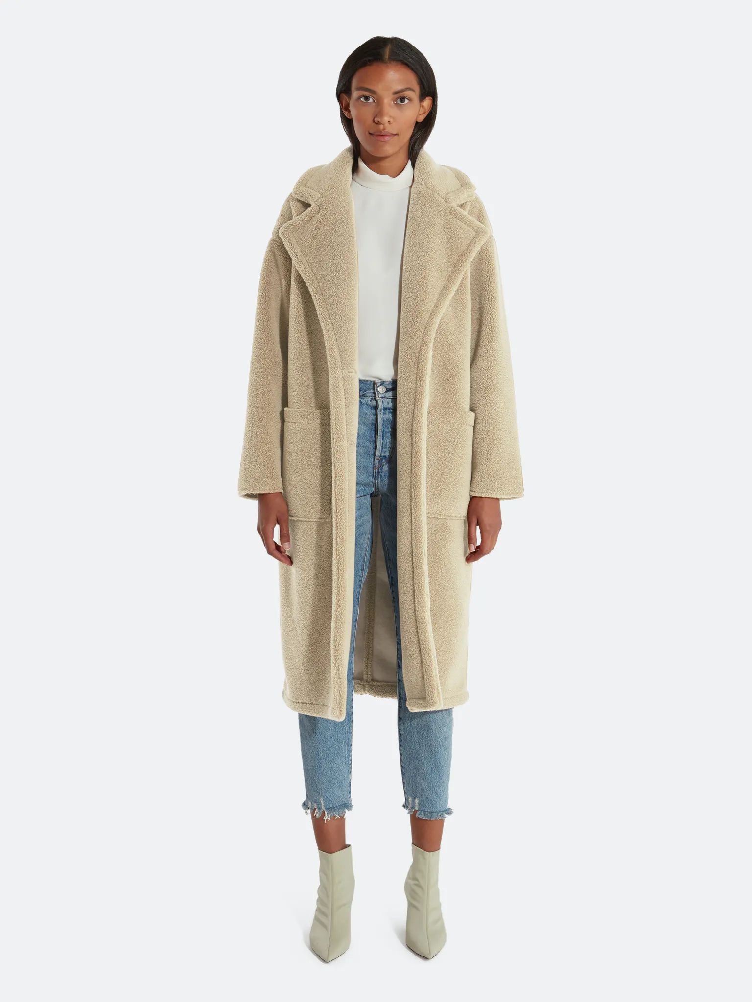 Bronte Faux Shearling Trench Coat | Verishop