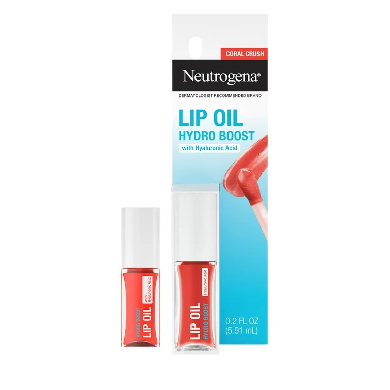 Neutrogena Hydro Boost Hydrating Lip Oil, Coral Crush, .2 fl. oz | Walmart (US)