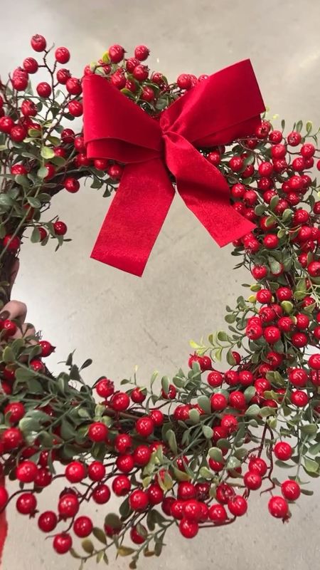 This red berry wreath is absolutely gorgeous. Christmas wreath. Christmas decor.

#LTKSeasonal #LTKHoliday #LTKhome