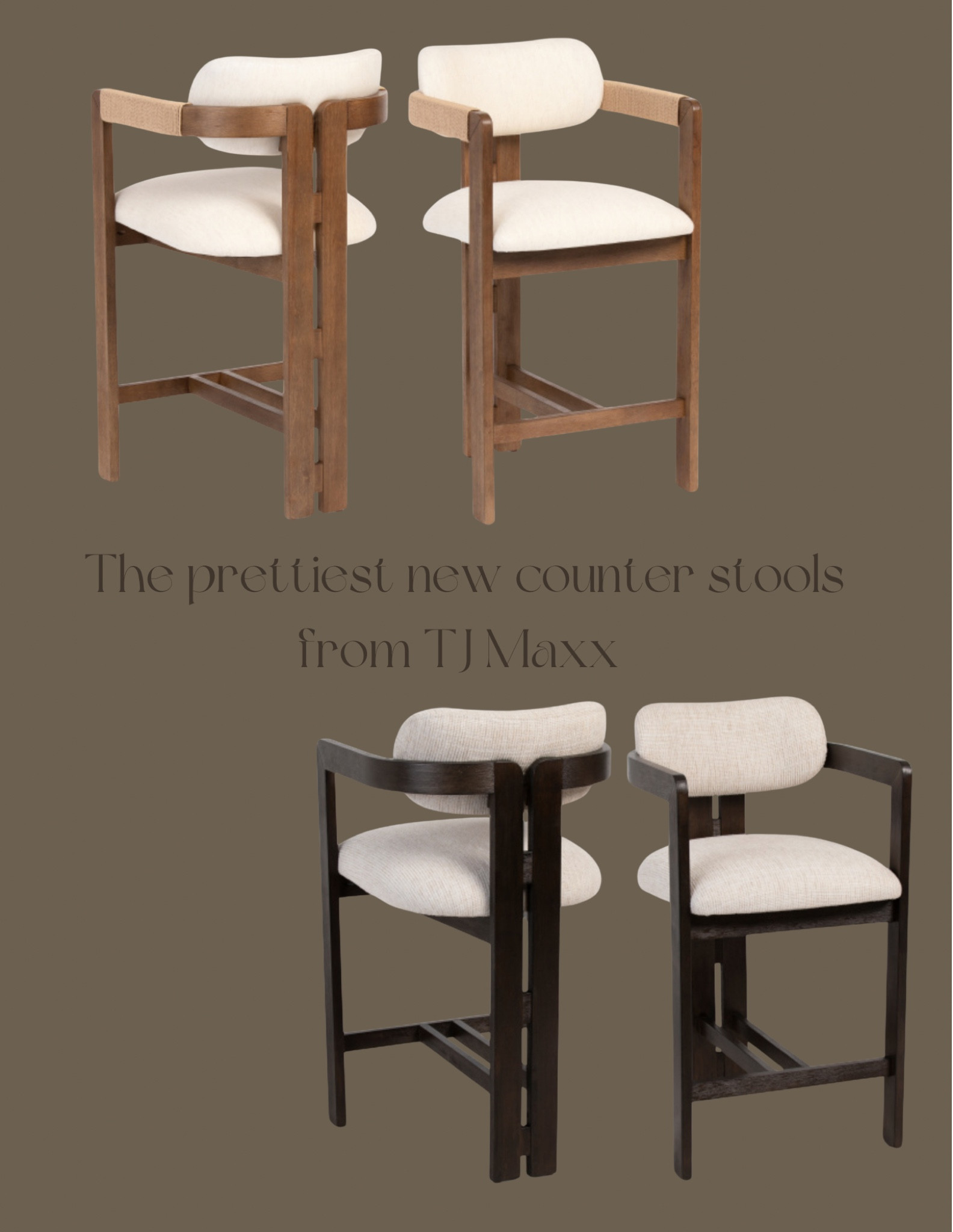 Run! These new counter stools from TJ Maxx are so beautiful! Designer quality for $229 each! Counter stools, kitchen design 

#LTKSaleAlert #LTKHome #LTKMostLoved