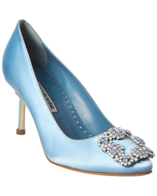 Manolo Blahnik Hangisi 70 Satin Pump | Shop Simon