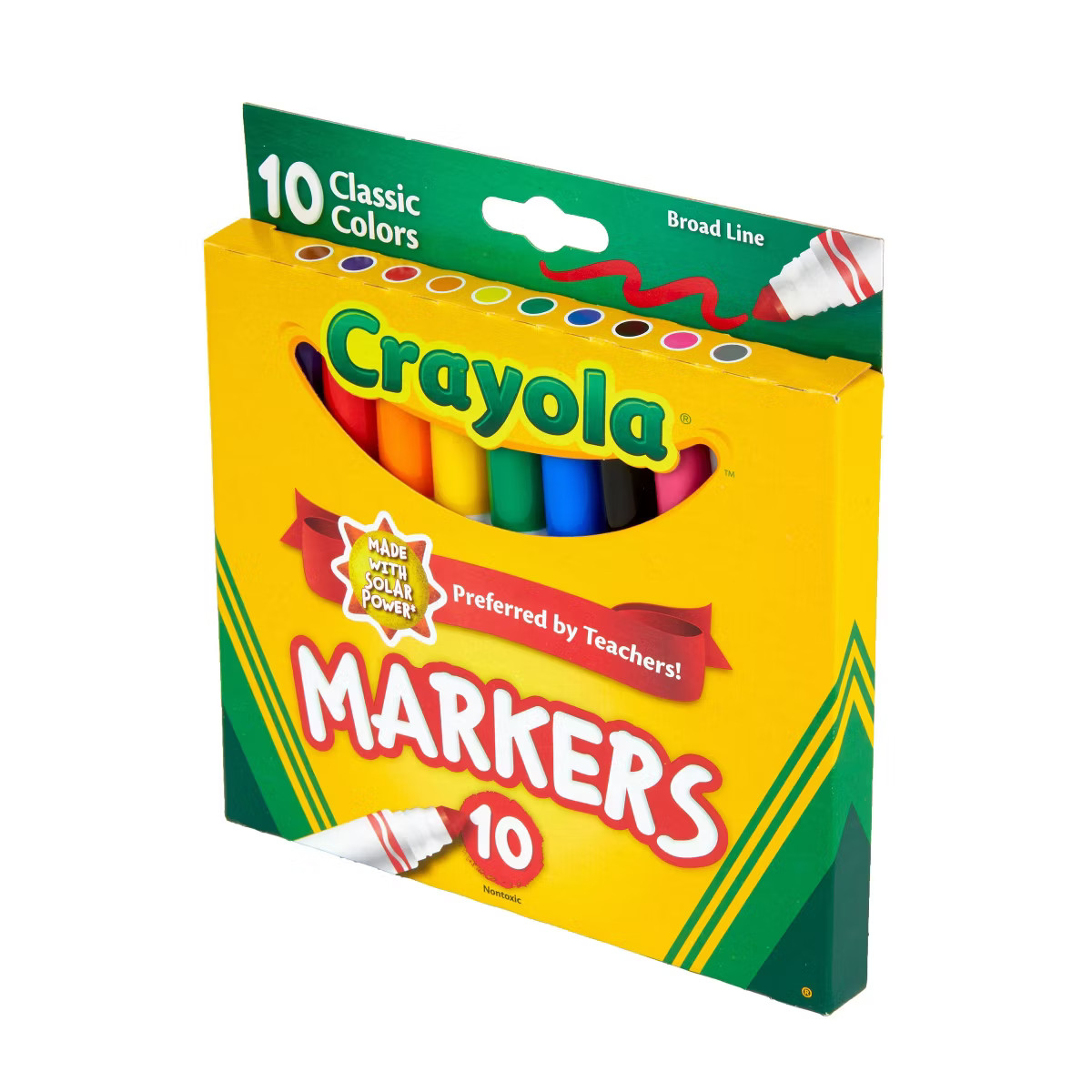 Crayola Markers Broad Line 10ct Classic: Non-Toxic Artist Markers for Kids, Multicolored School S... | Target