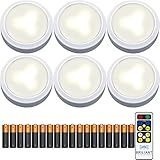 Stick on Lights 6 Pack with Remote - Wireless LED Under Cabinet Lights - Under Counter Lights for... | Amazon (US)