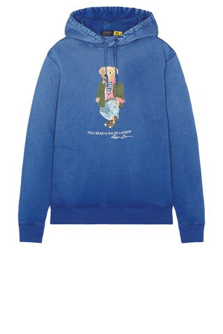 Polo Ralph Lauren Bear Hoodie in Blue | FWRD 
